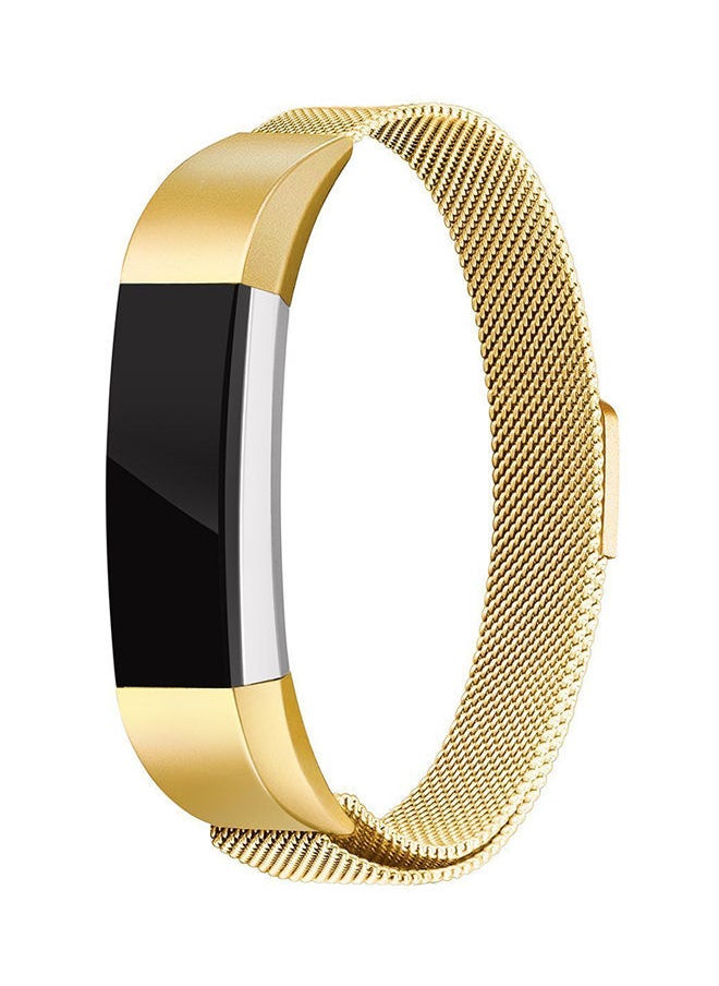 NIBEMINENT - Milanese Metal Replacement Band For Fitbit Alta And HR Gold - Image 1