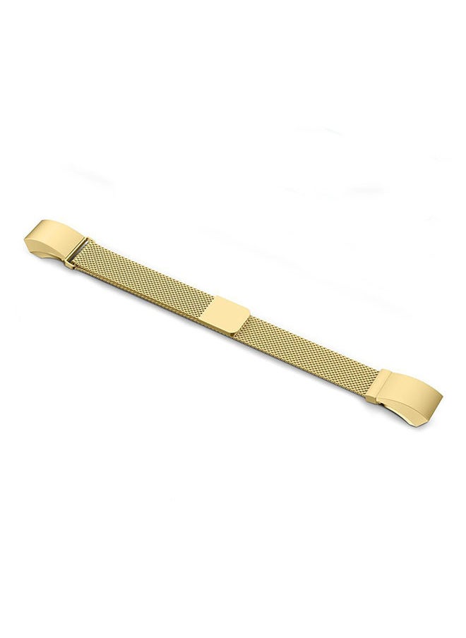 NIBEMINENT - Milanese Metal Replacement Band For Fitbit Alta And HR Gold - Image 1