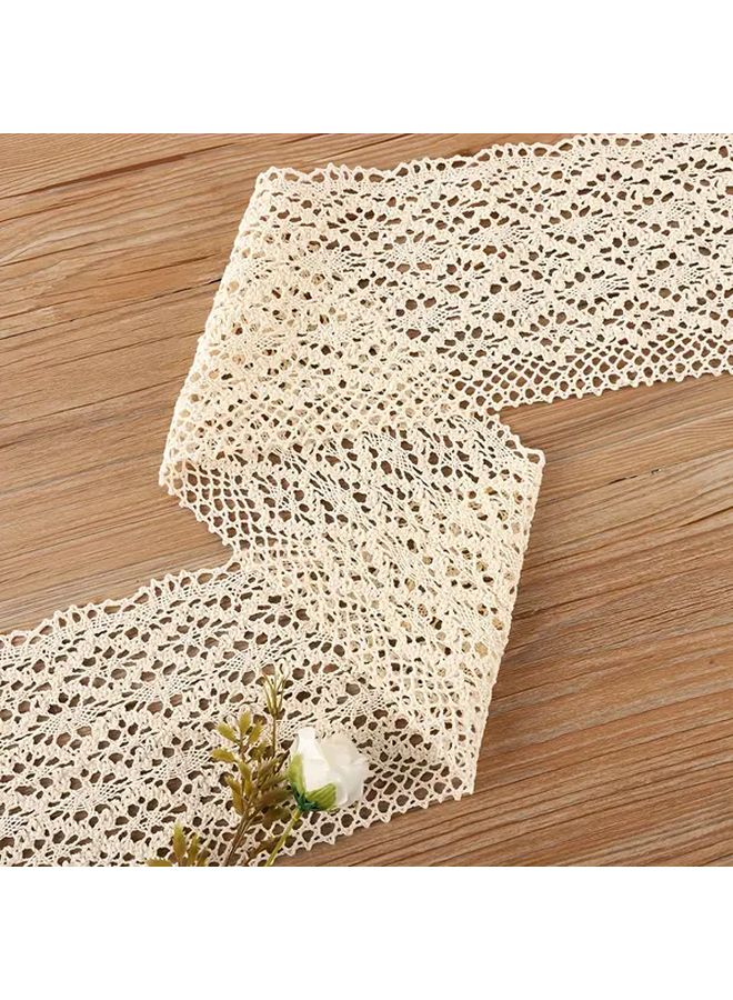 White Cotton Lace Trim 3 94 Inches Wide For DIY Crafts And Home Decor Sewing Supplies - Image 2