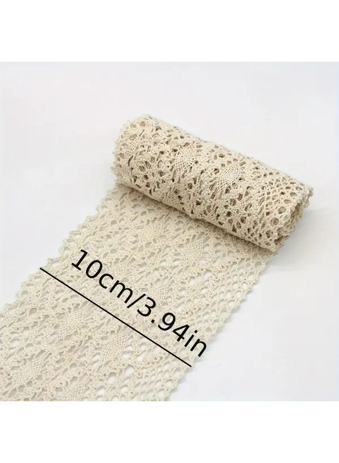 White Cotton Lace Trim 3 94 Inches Wide For DIY Crafts And Home Decor Sewing Supplies - Image 3