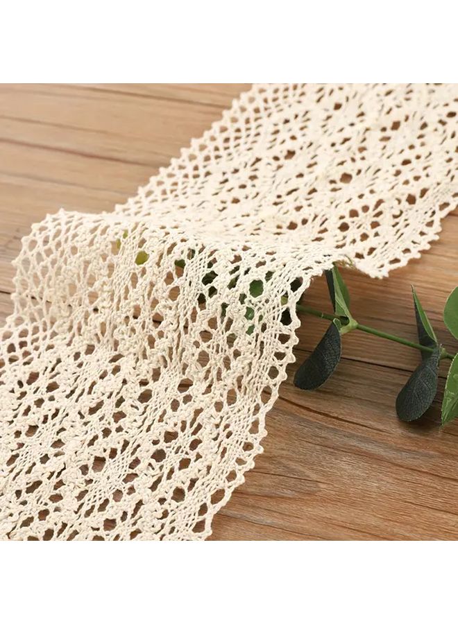 White Cotton Lace Trim 3 94 Inches Wide For DIY Crafts And Home Decor Sewing Supplies - Image 1