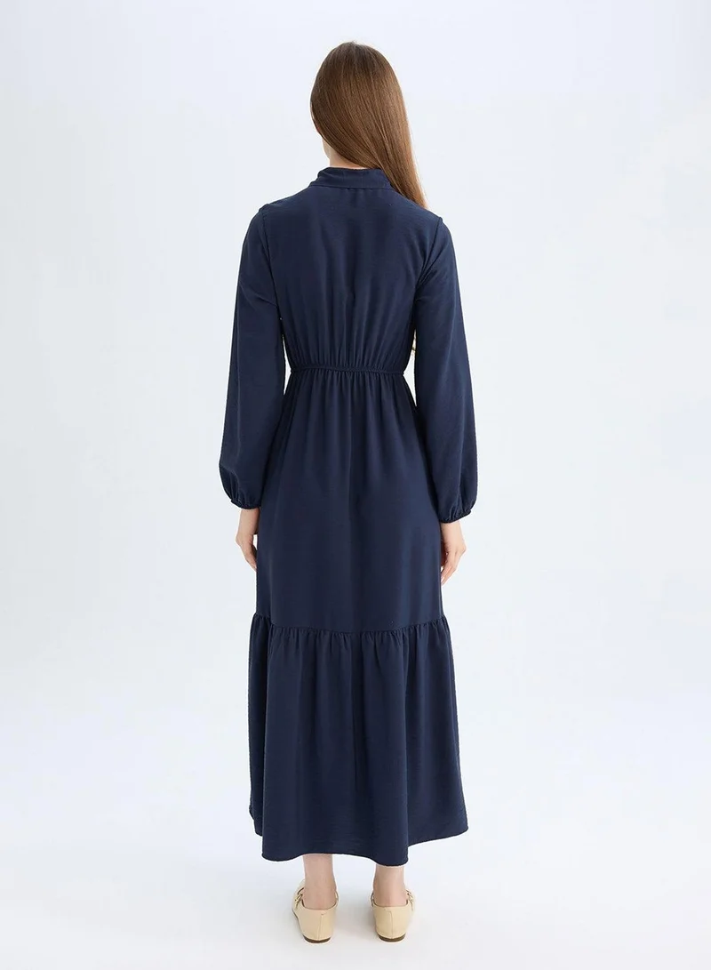 DeFacto Collared Tiered Dress