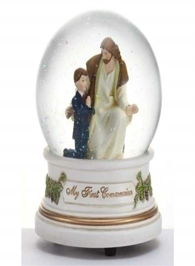 Roman Giftware Inc., Sacraments, First Communion, 5.5" H 100MM Musical Dome BOY,Religious, Inspirational, Durable (5x5x5) - Image 1