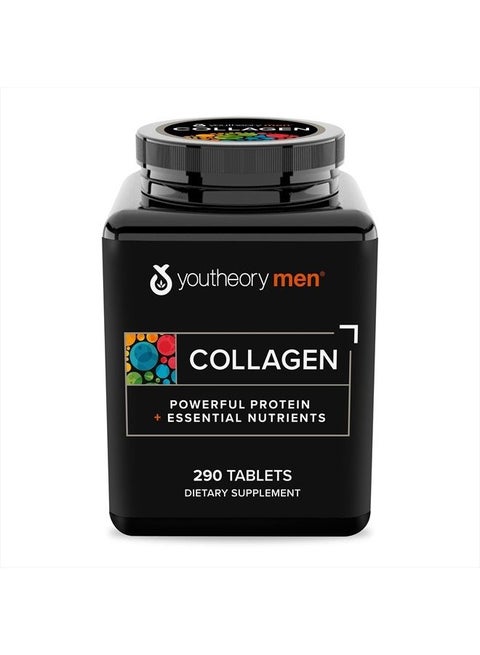 youtheory Collagen for Men - with Biotin, Vitamin C and 18 Amino Acids,  Gluten Free Hydrolyzed Collagen Supplement, 290 Capsules | Best Price  Kuwait | Salmiya, Jabriya