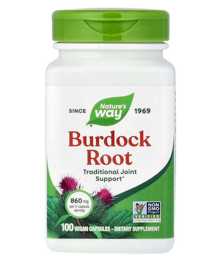 Burdock Root 100 Vegan Capsules (430 mg per Capsule)