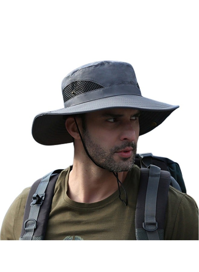 قبعات صن للنساء الرجال،قبعات جرافة ذات حواف عريضة واقية من الأشعة فوق البنفسجية فوق F50+ قبعات مقاومة للماء، قبعة رعاة البقر القابلة للطي، صيد السمك، التنزه، التخييم، قبعة الشاطئ - Image 1