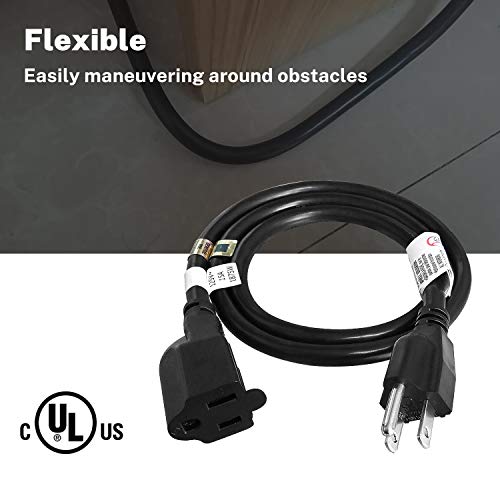 FIRMERST 1875W Heavy Duty Extension Cord 3 Feet 14 AWG 15A Black UL Listed - Image 5