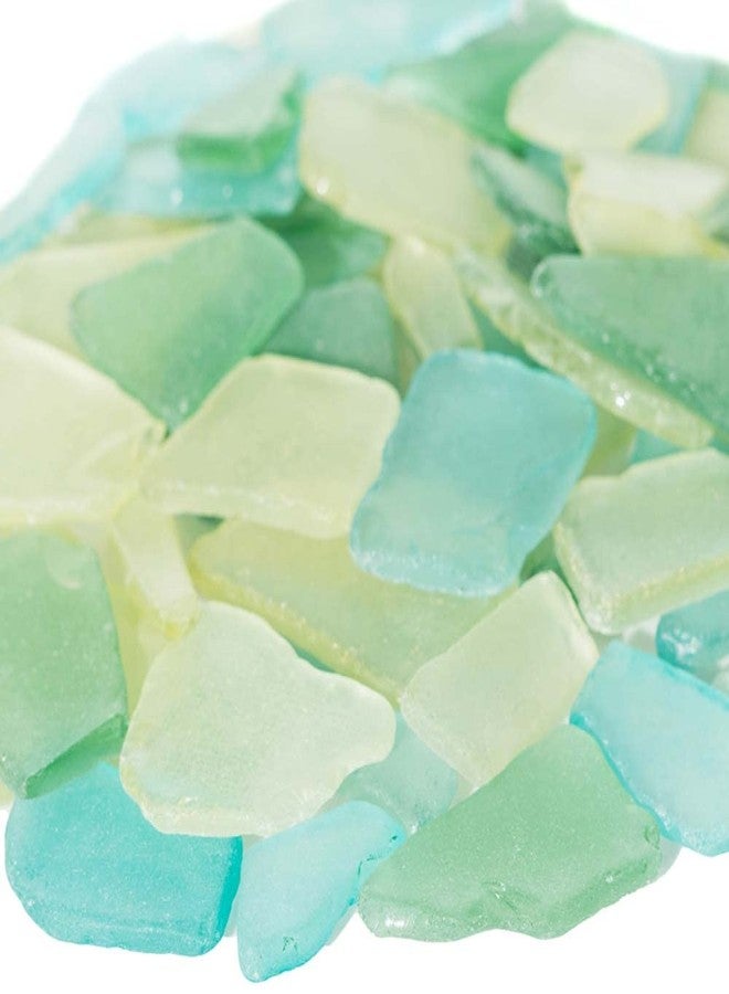 Nautical Crush Trading Sea Glass | 11oz Pale Green Yellow & Aqua Tumbled Sea Glass Decor | Bulk Seaglass Pieces for Beach Wedding Decor & Crafts | Plus Free Nautical eBook by Joseph Rains - Image 1