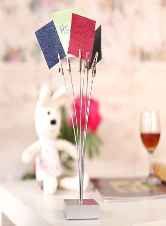 Amosfun Family Tree Picture Holder Money Tree Card Holder with Clips - Photo Cube Base Memo Paper Wedding Card Display Stand - Image 5
