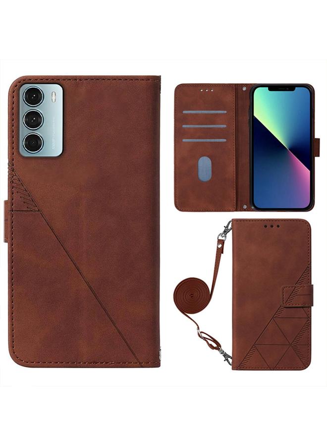 S-TOP Case For Motorola Moto G200 5G/Edge S30 5G Crossbody 3D Embossed Flip Leather Phone Case - Image 2