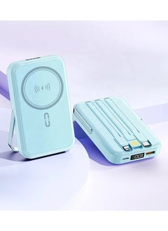 xinzhen PB186 10000mAh Magnetic Power Bank - Ultra Slim, 22.5W Fast Charging, Digital LED Display, Waterproof, Wireless Charging, Portable Power Station Blue  - Image 2