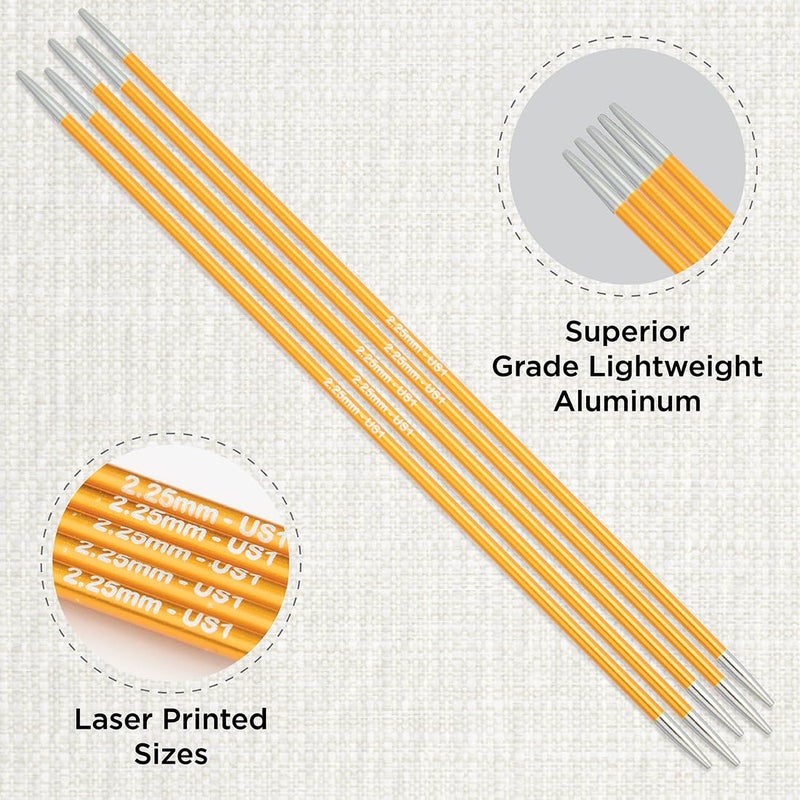 KnitPro Zing Double Pointed Needles 6" (15cm) | US Size 1 (2.25mm) - Image 2