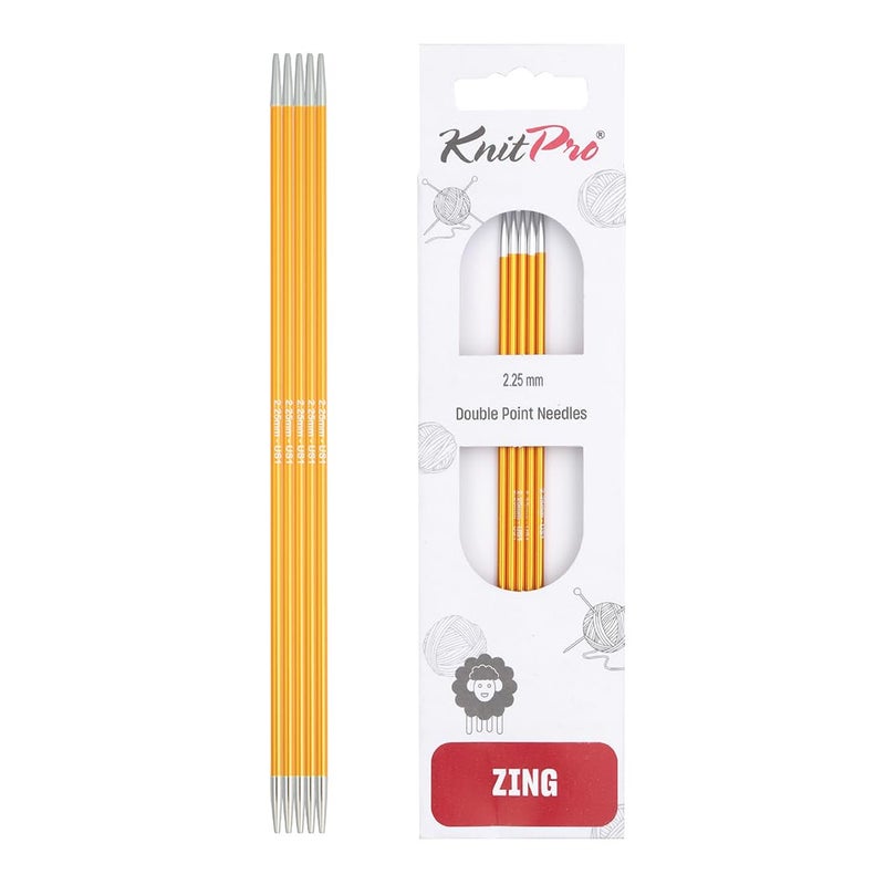 KnitPro Zing Double Pointed Needles 6" (15cm) | US Size 1 (2.25mm) - Image 1