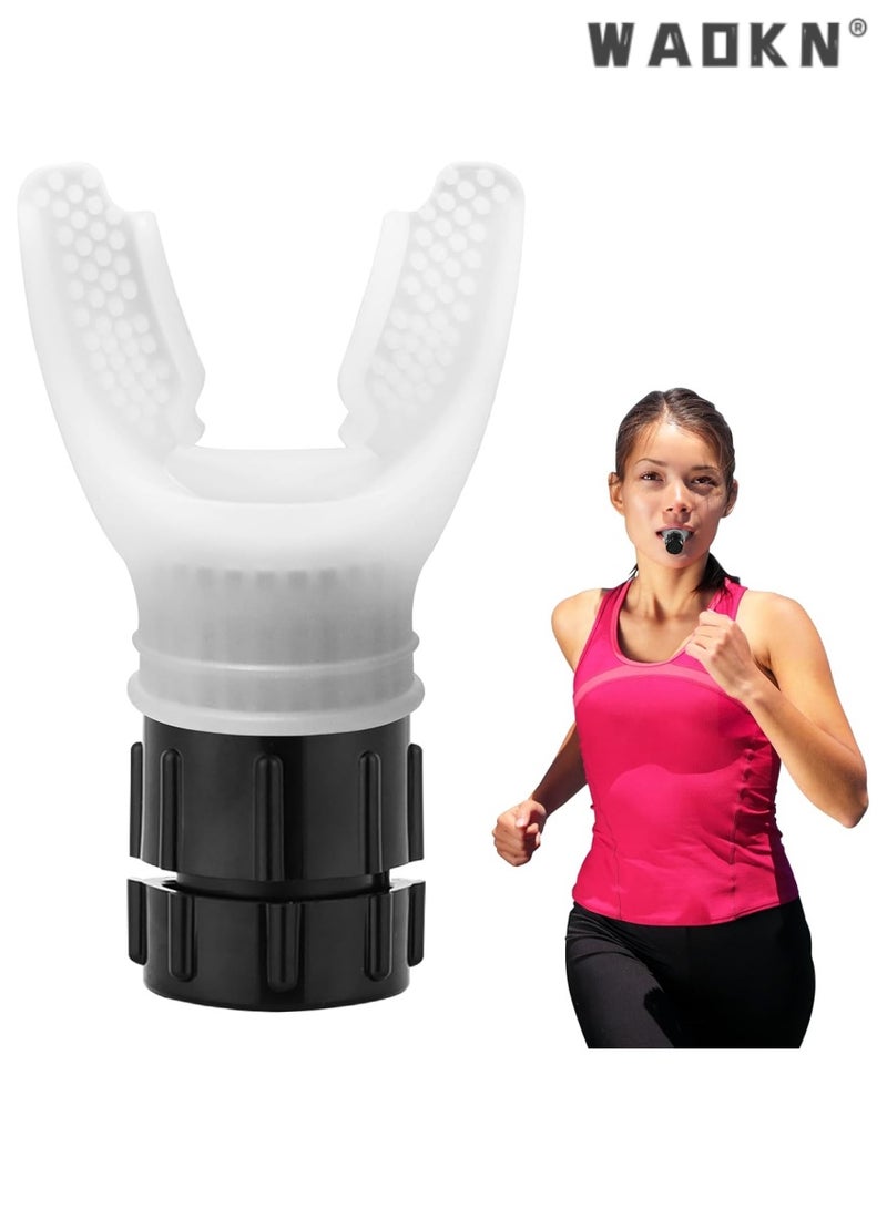 WAOKN Lung Breathing Trainer, Respiratory Exerciser with Adjustable Resistance,endurance training, Designed for Increasing Lung Capacity, Ideal for Breath Control Training, White  - Image 1