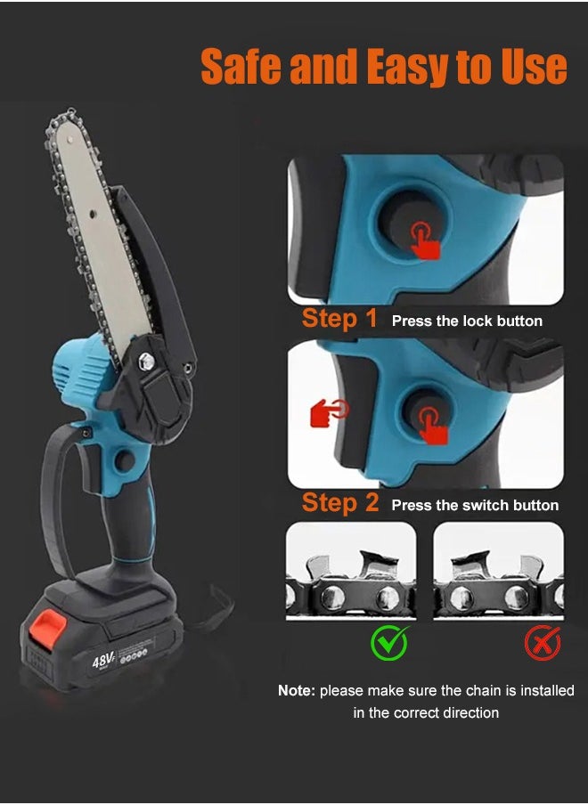 APEX Efficient 2 in1 Cordless Tool Set Electric Chainsaw and Pruning Shears with Twin Batteries for Woodwork Garden Fruit and Flower Pruning  - Image 5