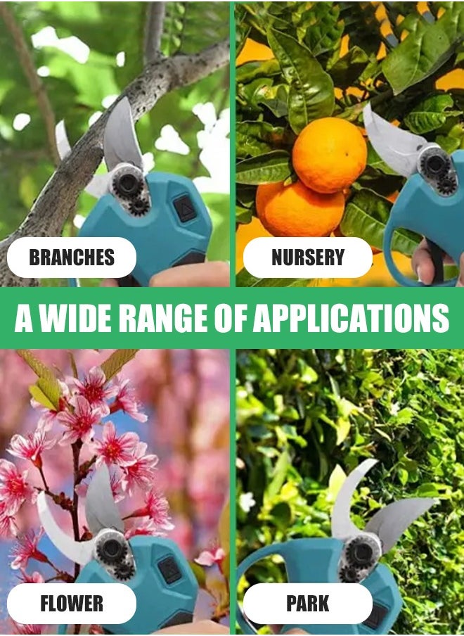 APEX Efficient 2 in1 Cordless Tool Set Electric Chainsaw and Pruning Shears with Twin Batteries for Woodwork Garden Fruit and Flower Pruning  - Image 2