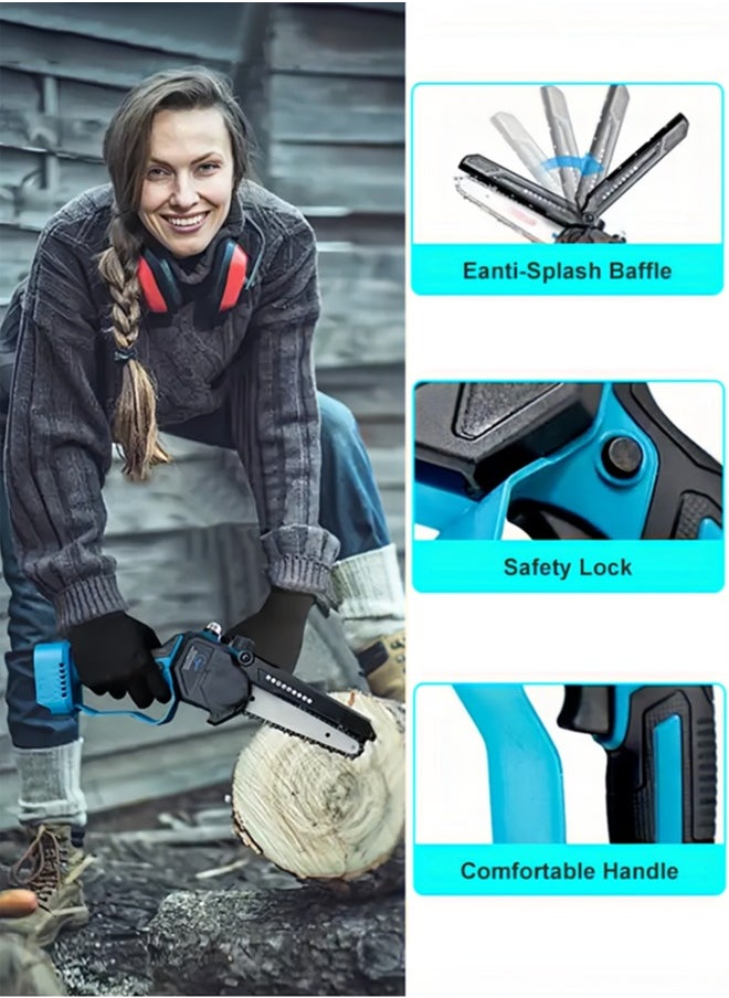 APEX Efficient 2 in1 Cordless Tool Set Electric Chainsaw and Pruning Shears with Twin Batteries for Woodwork Garden Fruit and Flower Pruning  - Image 4