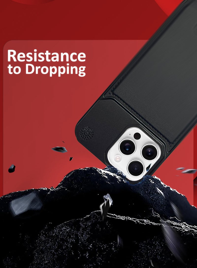 CATANES iPhone 16 Pro Max 3 Pack Case Leather Metal Design, Slim Lightweight Minimalist Cover,1 Case 2 Screen Protectors - Image 5