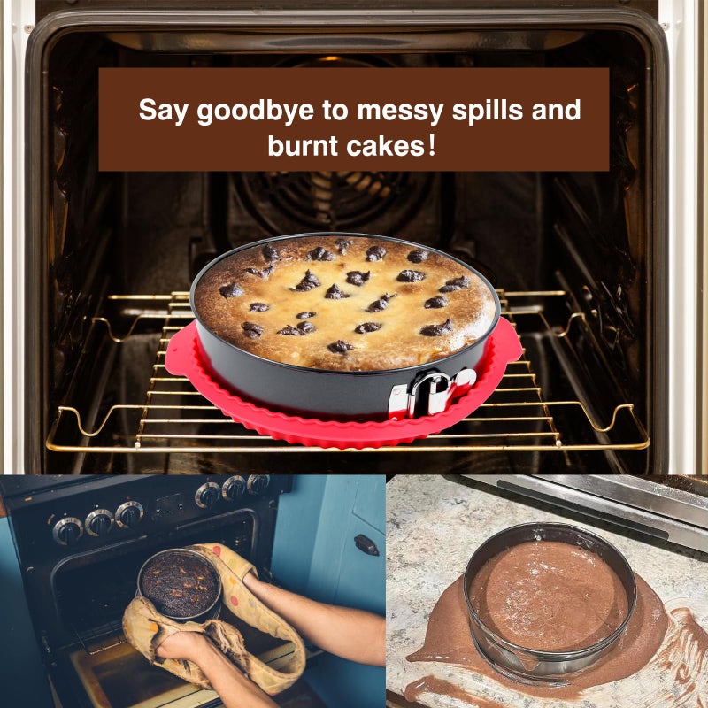 Fensiden Premium Springform Pan Set - 4, 7, 9, 10 Inches Round Cake Pans for Baking, Cake Pan Set with Removable Bottom, Nonstick Coating, with Thickened Silicone Cheesecake Pan Protector - Image 4