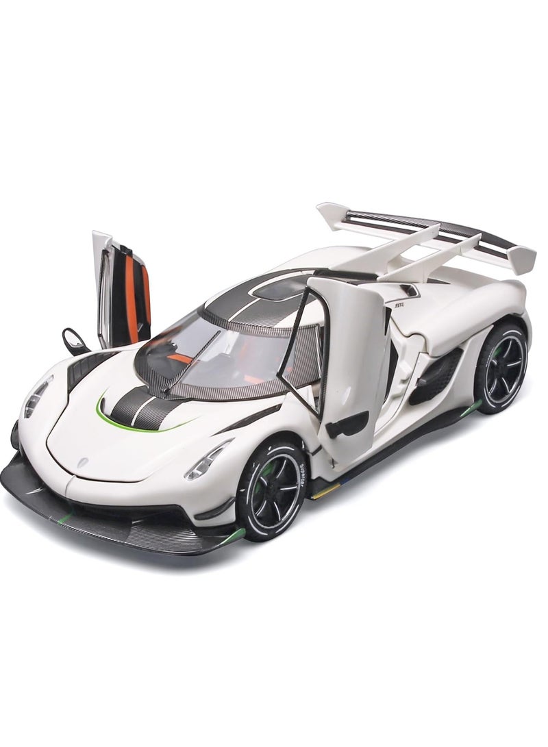 Metal Die Cast Koenigsegg Jesko Toy Car for Boys with Light and Sound Features, Perfect Gift for Kids Aged 3 and Up, Collectible Pull Back Model Car - Image 1