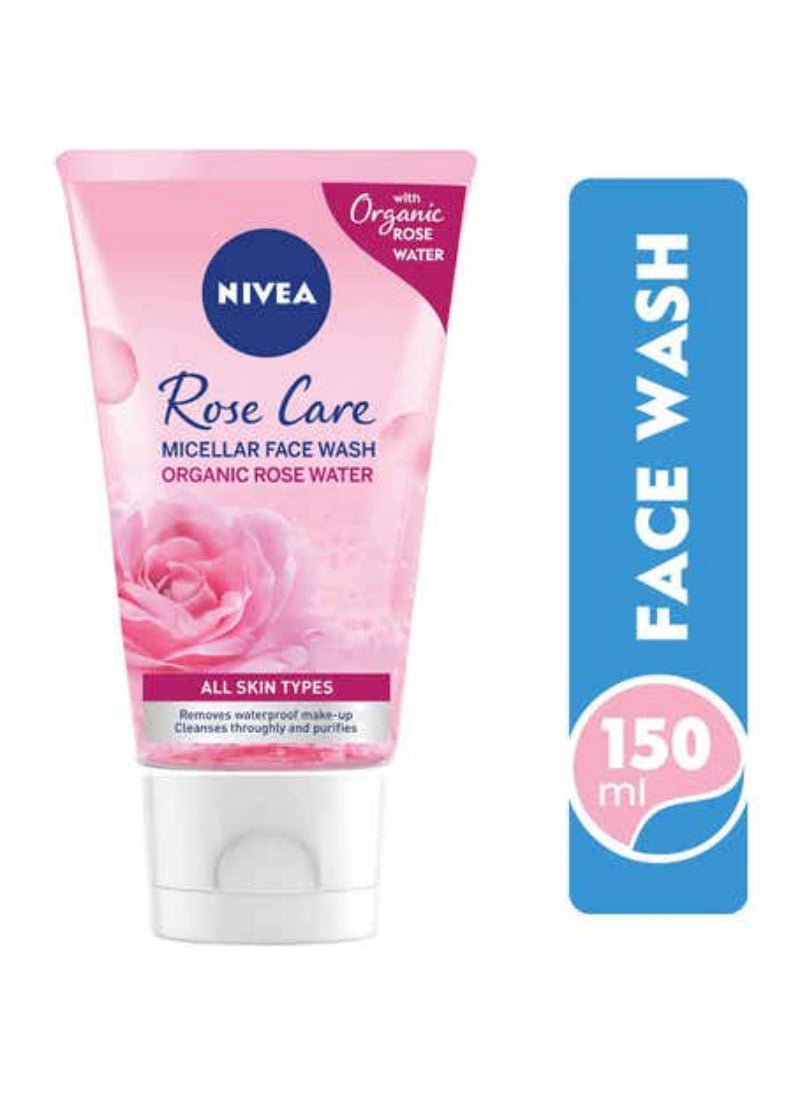 Nivea غسول وجه نيفيا عضوي من الورد لجميع أنواع البشرة 150 مل