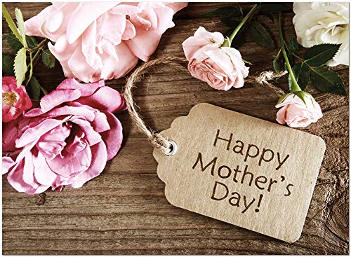 25 Mothers Day Cards Beautiful Rose Design 26 White Envelopes FSC Mix