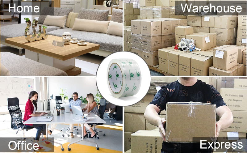 BOMEI PACK 12 Rolls Crystal Clear Packing Tape Refill, Shipping Packaging Tape, 2 Mil 1.88 inch x 60 Yards for Carton Box Sealing - Image 3
