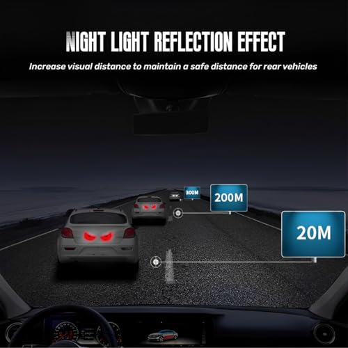 JULOPO Car Reflective Stickers Decals Suitable red Eye Pattern for car Trunk Rear Tailgate Bumper car Glass Motorcycle Bicycle Helmet and More - Image 2