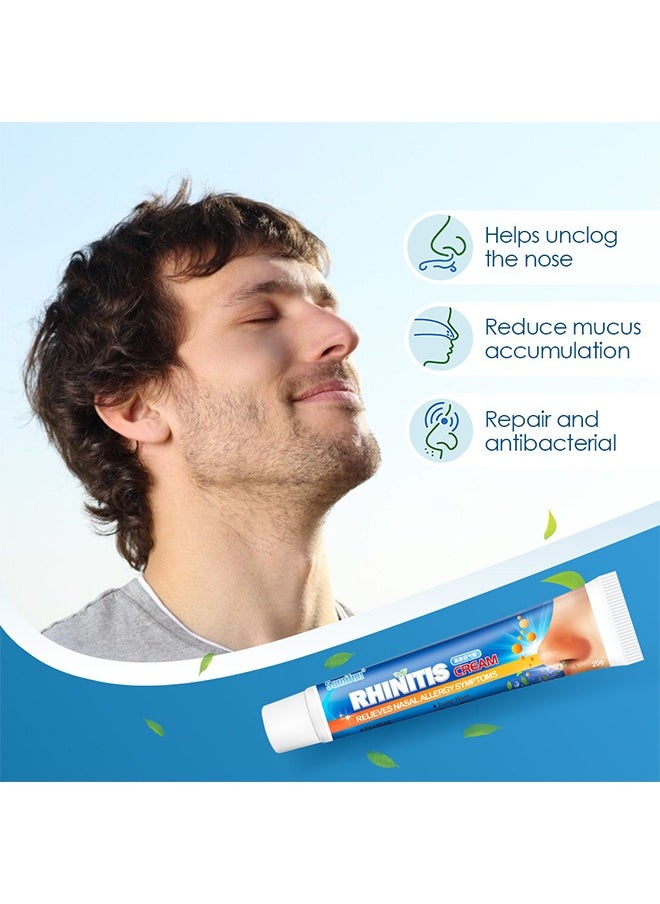 Sumifun - Rhinitis Cream, Relives Nasal Allergy Symptoms,for Dry Nose, Nasal Irritation, Cracked Nose, Stuffy Nose, Allergy Relief Natural Herbal Rhinitis Cream 20g - Image 1
