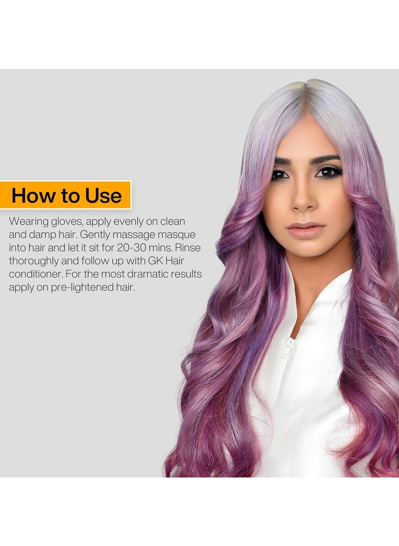 GK Hair - Lavender Bombshell Masque (7.05 Fl Oz/200 g) Semi-Permanent Long Lasting Hair Toning Color Pigments Moisturizing Styling and Coloring Mask for All Hair Types Unisex - Image 1