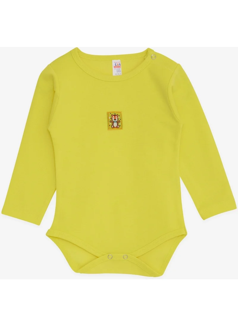 Breeze Baby Boy Snap-On Bodysuit Lion Printed 9 Months-3 Years, Neon Yellow
