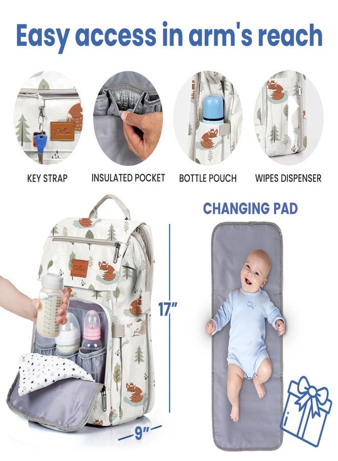 PILLANI Baby Diaper Bag Backpack - Large Bag for Boys & Girls, Waterproof Diaper Backpack - Travel Diaper Bags w/Changing Pad, Baby Registry Search & Shower Gifts - Essentials Must Haves Newborn Stuff - Image 2