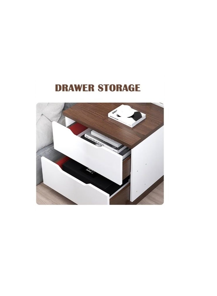 Generic Nightstands Bedside Table Simple Modern Small Simple Bedroom Rental Room Small Cabinet Bedside Locker Storage Rack（203DG5）  - Image 3