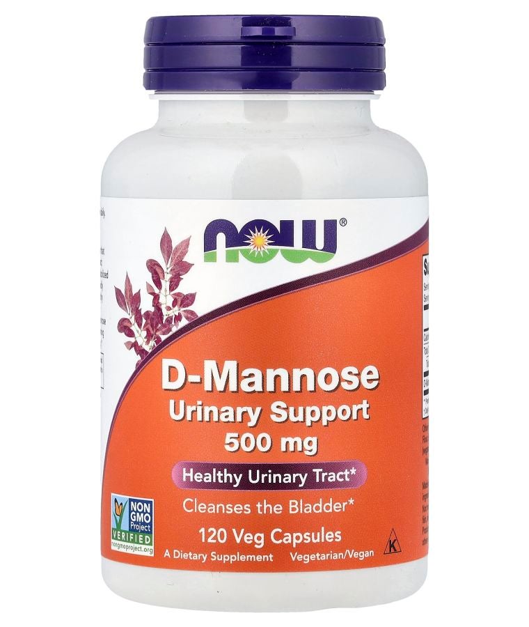 now D-Mannose 500 mg 120 Veg Capsules