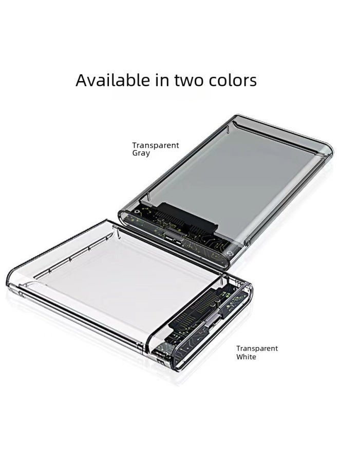 USB3.0 Transparent Mobile Hard Disk Box 2.5 Inches, Notebook Box, SATA Serial Fixed-Color:Black 2.0 - Image 3