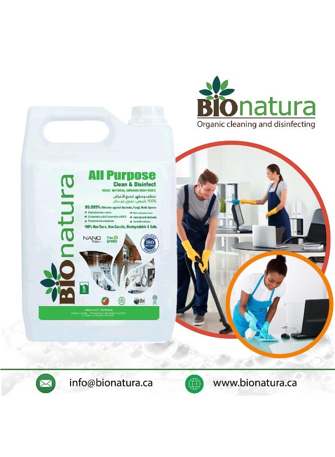 BioNatura Organic All Purpose Cleaner & Disinfectant – Natural, Non-Toxic, Biodegradable Multi-Surface Cleaner – Safe for Kitchen, Bathroom, Floors, Glass & More - Image 3