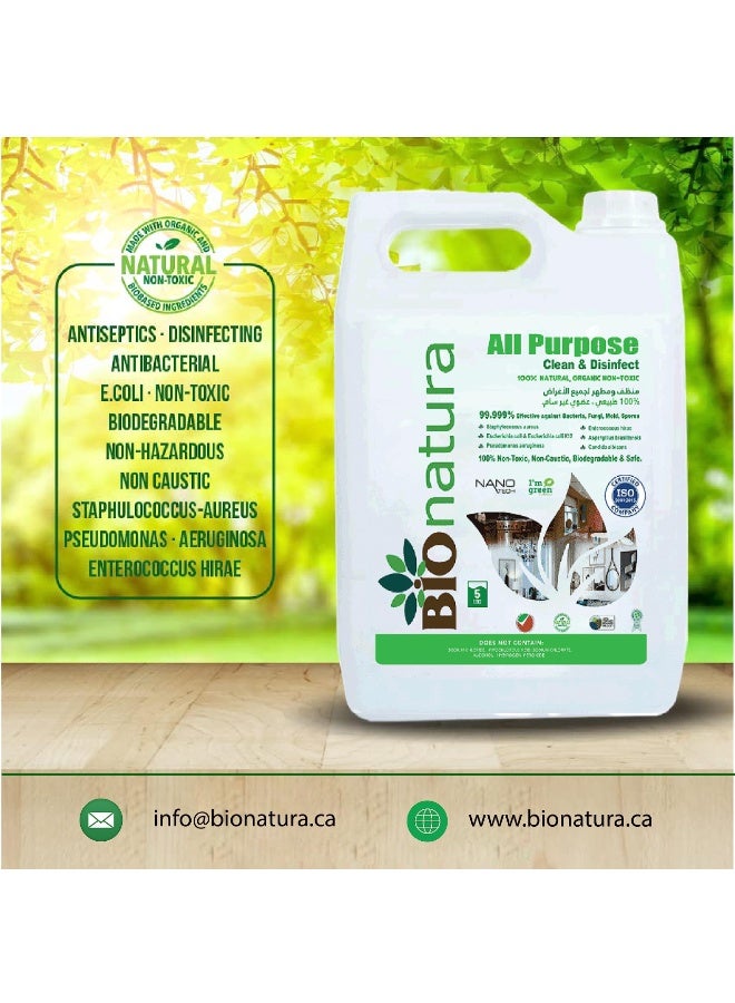 BioNatura Organic All Purpose Cleaner & Disinfectant – Natural, Non-Toxic, Biodegradable Multi-Surface Cleaner – Safe for Kitchen, Bathroom, Floors, Glass & More - Image 4