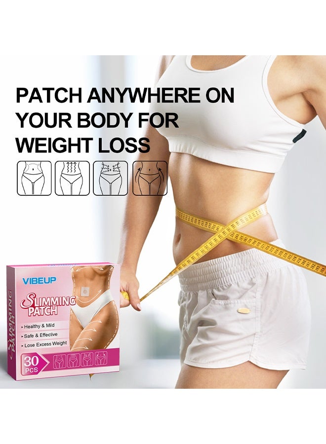 VibeUp 30Pcs Slimming Patch For Body Contouring, Belly Button Patch, Tightens And Tones Your Skin, Helps To Improve Your Overall Health, Can Be Used Anytime and Anywhere, Belly Stickers Suitable For All Body Types - Image 5