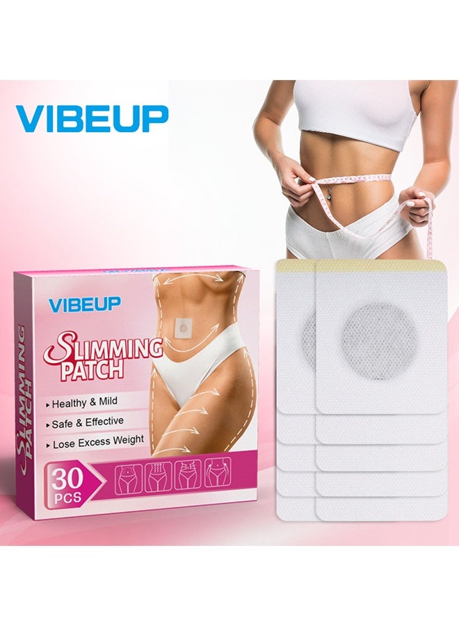 VibeUp 30Pcs Slimming Patch For Body Contouring, Belly Button Patch, Tightens And Tones Your Skin, Helps To Improve Your Overall Health, Can Be Used Anytime and Anywhere, Belly Stickers Suitable For All Body Types - Image 1