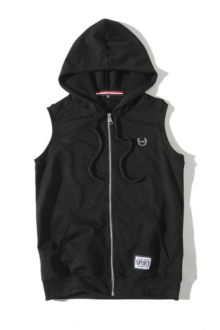 Sleeveless Hoodie Mens Summer Hooded Vest Casual Korean Fashion Thin Cardigan Black - pzsku/Z2388EC453C652248AA27Z/45/1746232521/ce786254-c12b-47d0-9248-97d0ca9a892c