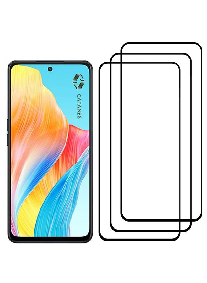 CATANES 3 Pack For Oppo A1 Tempered Glass Screen Protector Full Glue Back - Image 3