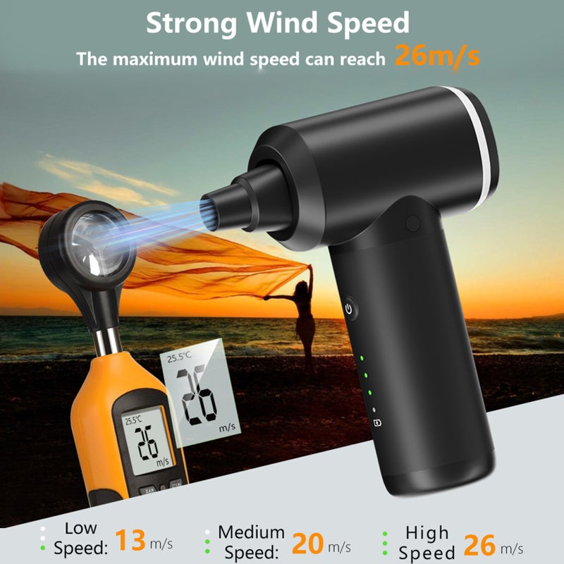 Portable Air Pump Mini Cordless Electric Air Pump Handheld Vacuum Cleaner Brusheless Motor 7kPa High Power Built-in 6000mAh Battery Quick Inflate Deflate for Pool Floats Air Mattress Swimming Ring - Image 5