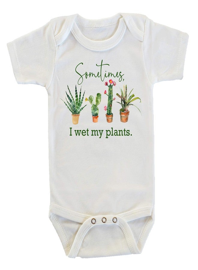 Witty and Bitty Sometimes I Wet My Plants Succulents and Cactus Onesie/Bodysuit (0-3 months) - Image 1