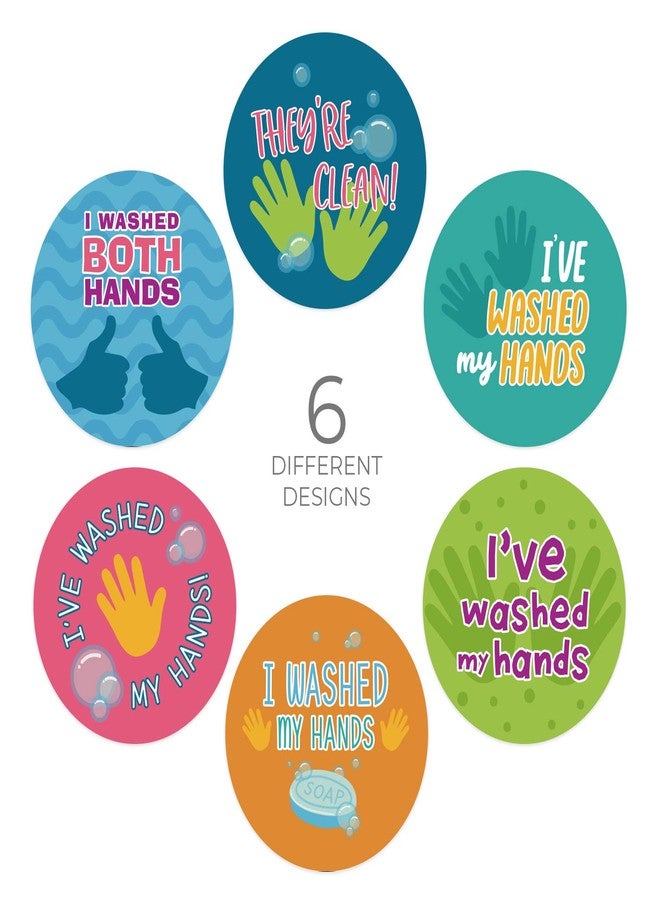 SBlabels I Washed My Hands Sticker / 250 Kids Hand Washing Achievement Stickers / 2" School Children Colorful Reward Stickers / 6 Vibrant Designs/Made in The USA - Image 3