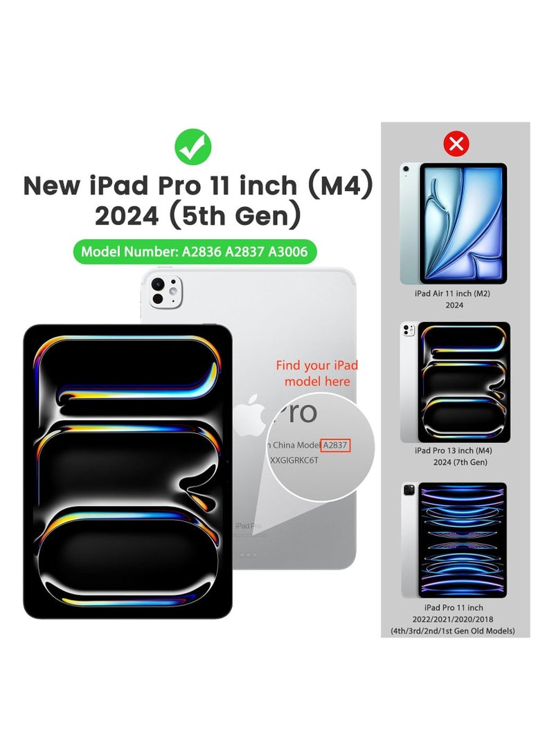 DUSALA Clear Case for iPad Pro 11 Inch M4 2024 (5th Generation), Slim & Lightweight Soft TPU Anti-Scratch Back with Shockproof Impact Resistant Raised Edge for iPad Pro 11 2024, Clear - Image 2