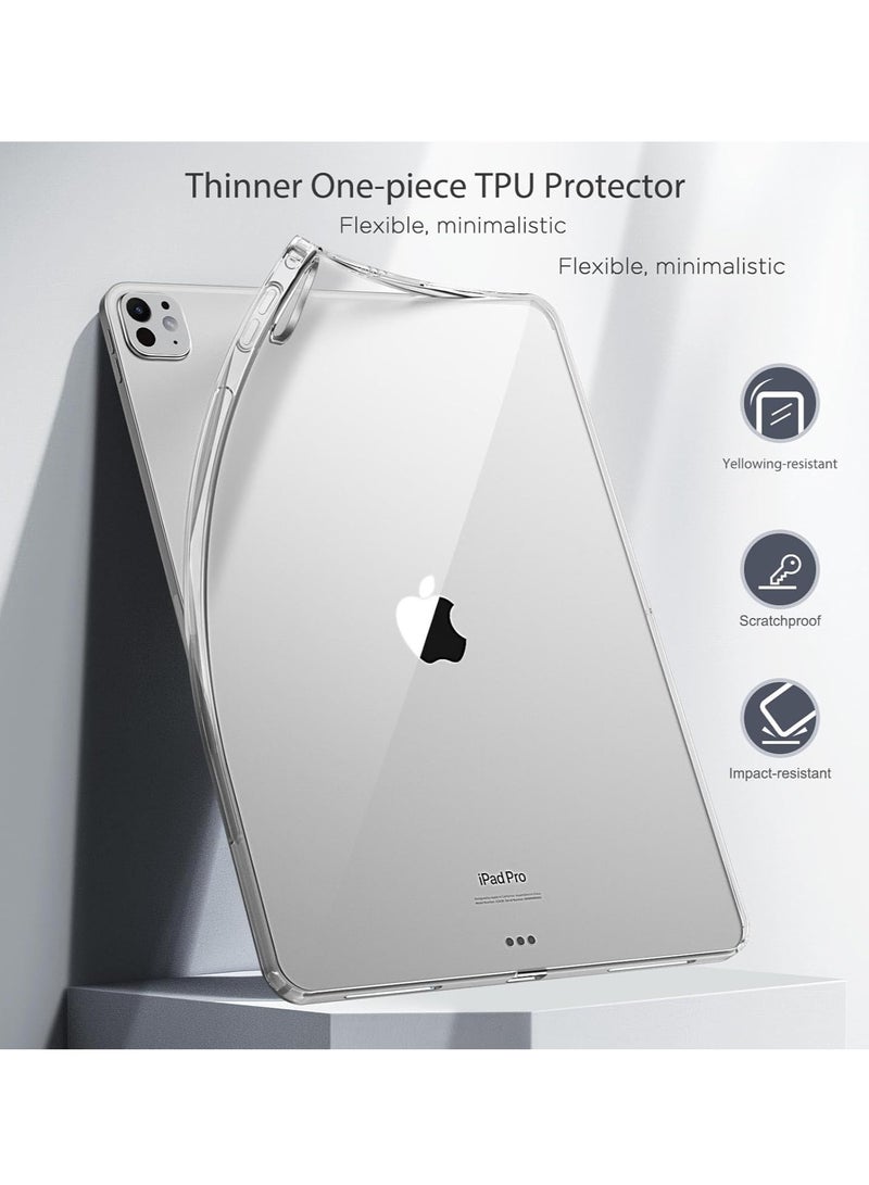 DUSALA Clear Case for iPad Pro 11 Inch M4 2024 (5th Generation), Slim & Lightweight Soft TPU Anti-Scratch Back with Shockproof Impact Resistant Raised Edge for iPad Pro 11 2024, Clear - Image 5