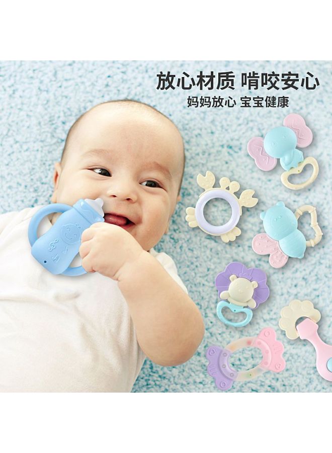 Baby Baby Grasps Bite Boiled Soft Gum 0-3 Boys And Girls Puzzle Early Education Teeth Gum Newborn Children Rattle Bell - Image 4