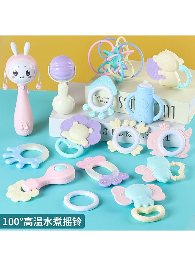 Baby Baby Grasps Bite Boiled Soft Gum 0-3 Boys And Girls Puzzle Early Education Teeth Gum Newborn Children Rattle Bell - Image 2
