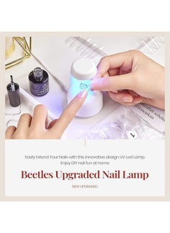 beetles Gel Polish Beetles Mini Uv Light for Gel Nails Flash Curing Innovative with Smart Sensor for Easy and Fast Extension System, Portable Manicure Uv Led Light for Gel Nail Polish DIY Nail Art  - Image 2