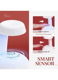 beetles Gel Polish Beetles Mini Uv Light for Gel Nails Flash Curing Innovative with Smart Sensor for Easy and Fast Extension System, Portable Manicure Uv Led Light for Gel Nail Polish DIY Nail Art  - Image 3